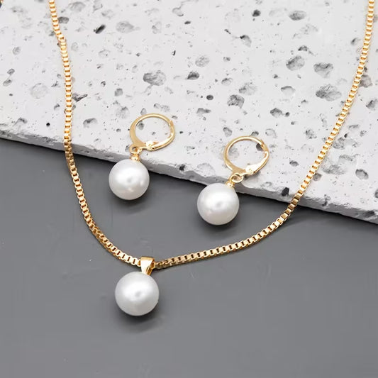 2pcs Elegant Faux Pearl Jewelry