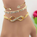 Gold Set of Three Women'S Bracelets And Bangles