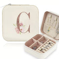 Classic Faux Leather Jewelry Box with Zipper Closure