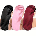 3pc Long Sleep Bonnet for Straight Curly Hair, Extra Large Hair Bonnets for Dreadlock And Braids