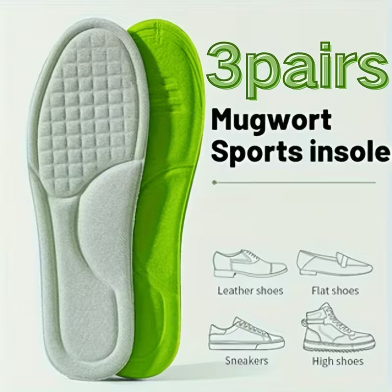 Three Pairs of Memory Foam Insoles ( Black )