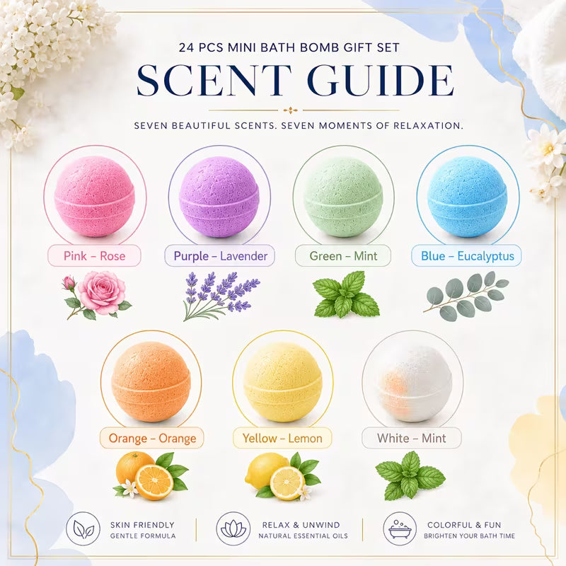 Mini Bath Bombs for Women Gift Set