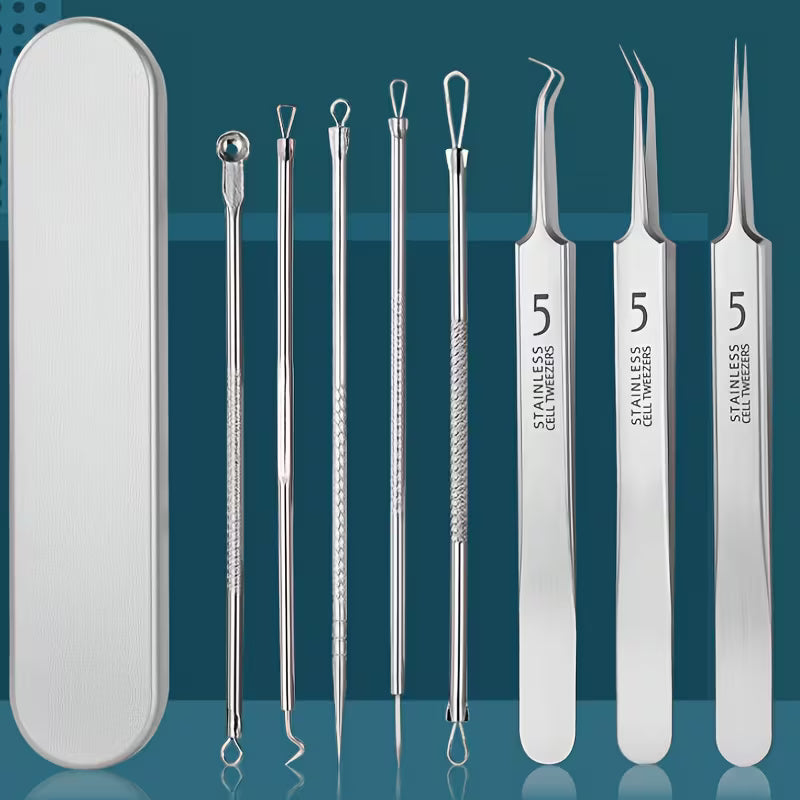 Set of 8 Tools for Removing Blackheads & Pimples