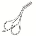 Stainless Steel Eyebrow Scissors with Built-in Brow Comb