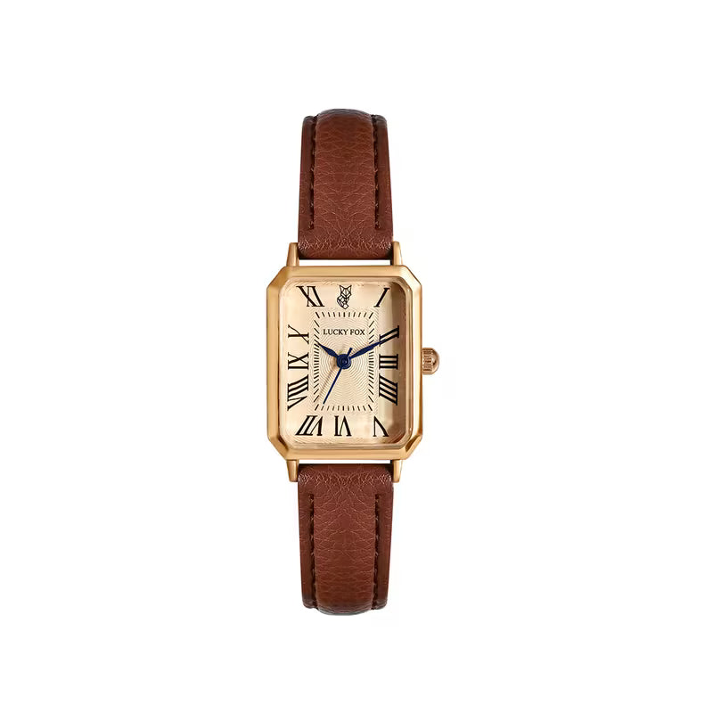 Women'S Elegant Vintage Square Roman Numeral Quartz Watch