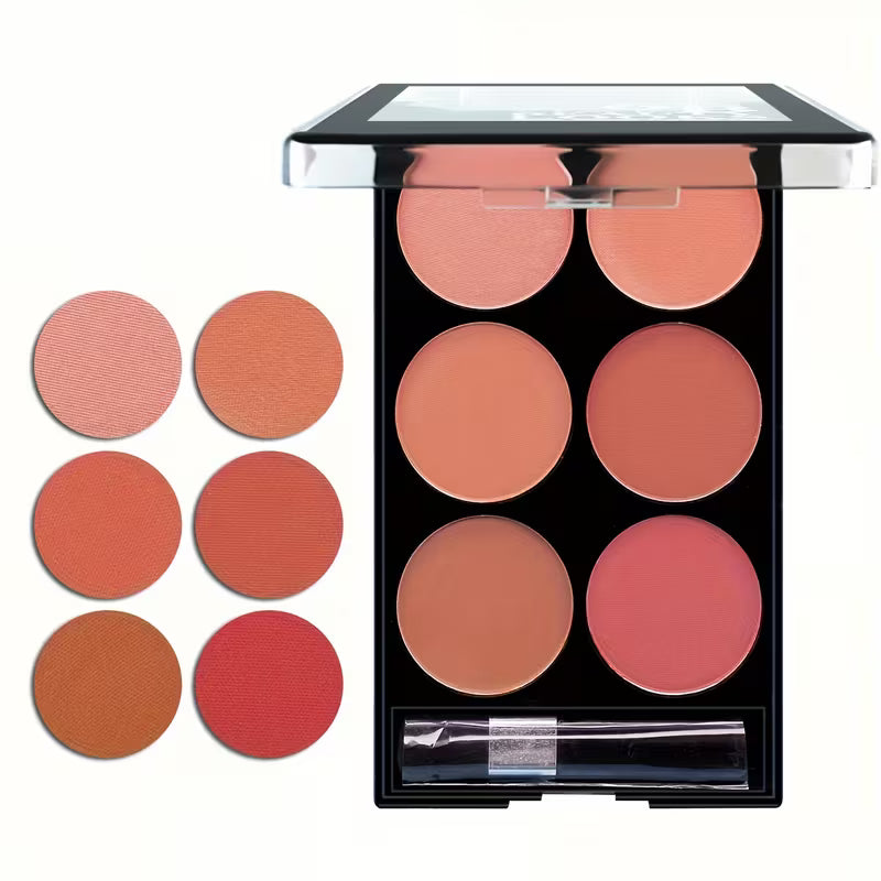 6-Color Waterproof Blush Palette