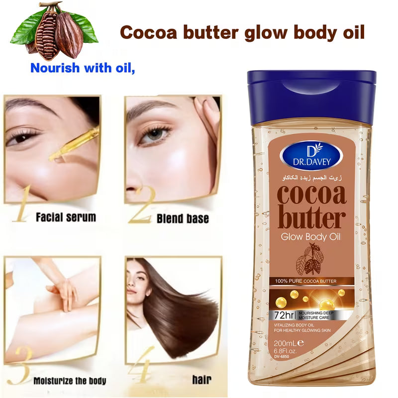Body Oil with Cocoa Butter Glow for Body Care