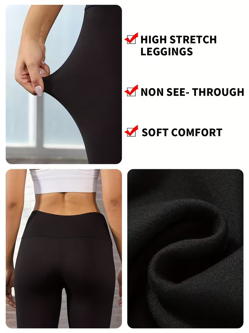 3-Pack Super Soft Leggings for Women Mixed Color