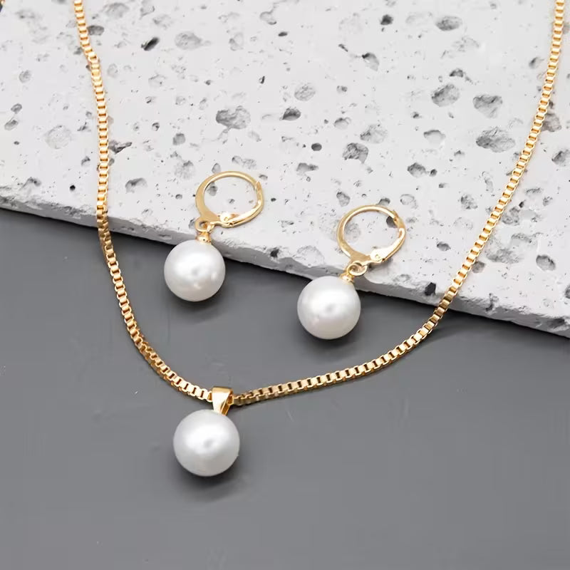 2pcs Elegant Faux Pearl Jewelry