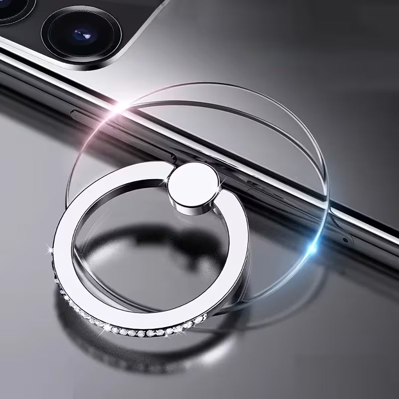 Transparent Circle Finger Ring Mobile Phone Holder