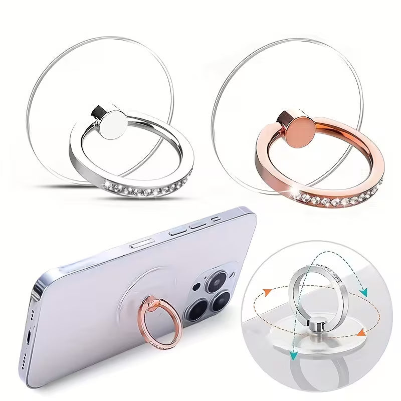 Transparent Circle Finger Ring Mobile Phone Holder