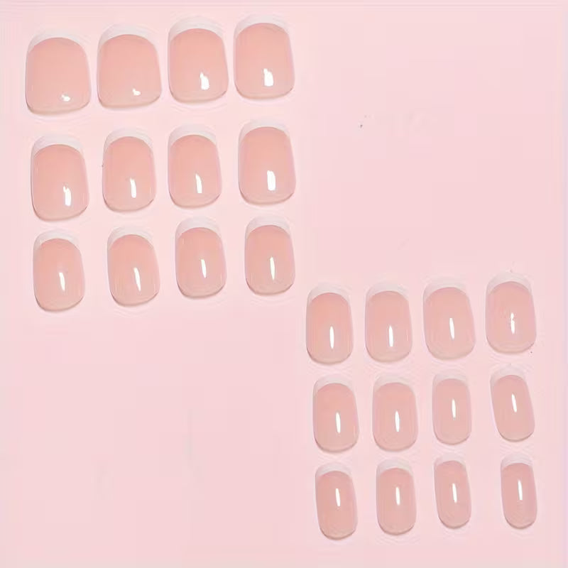 24pcs Luxurious Glossy Short Coffin Press on Nails